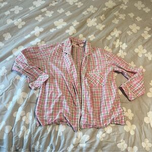 Victoria's Secret Pink Plaid Pajama Top